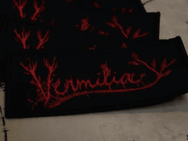 Vermilia - text Logo patch (Red) 